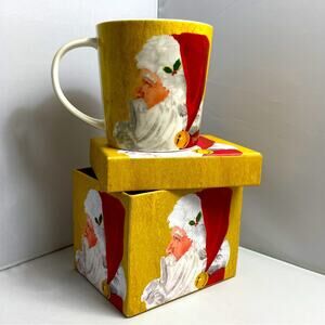 New Kitchsy Santa Mug in Matching Box,‎ Bone China